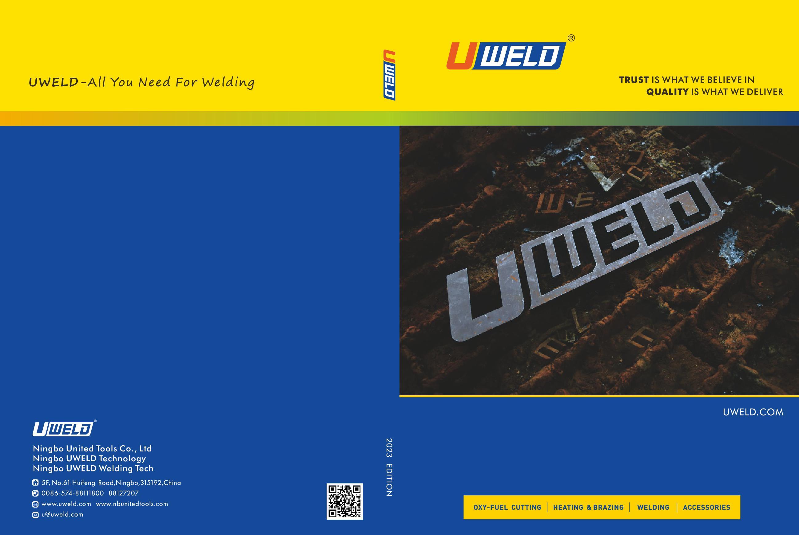 Couverture du catalogue des produits de soudage UWELD