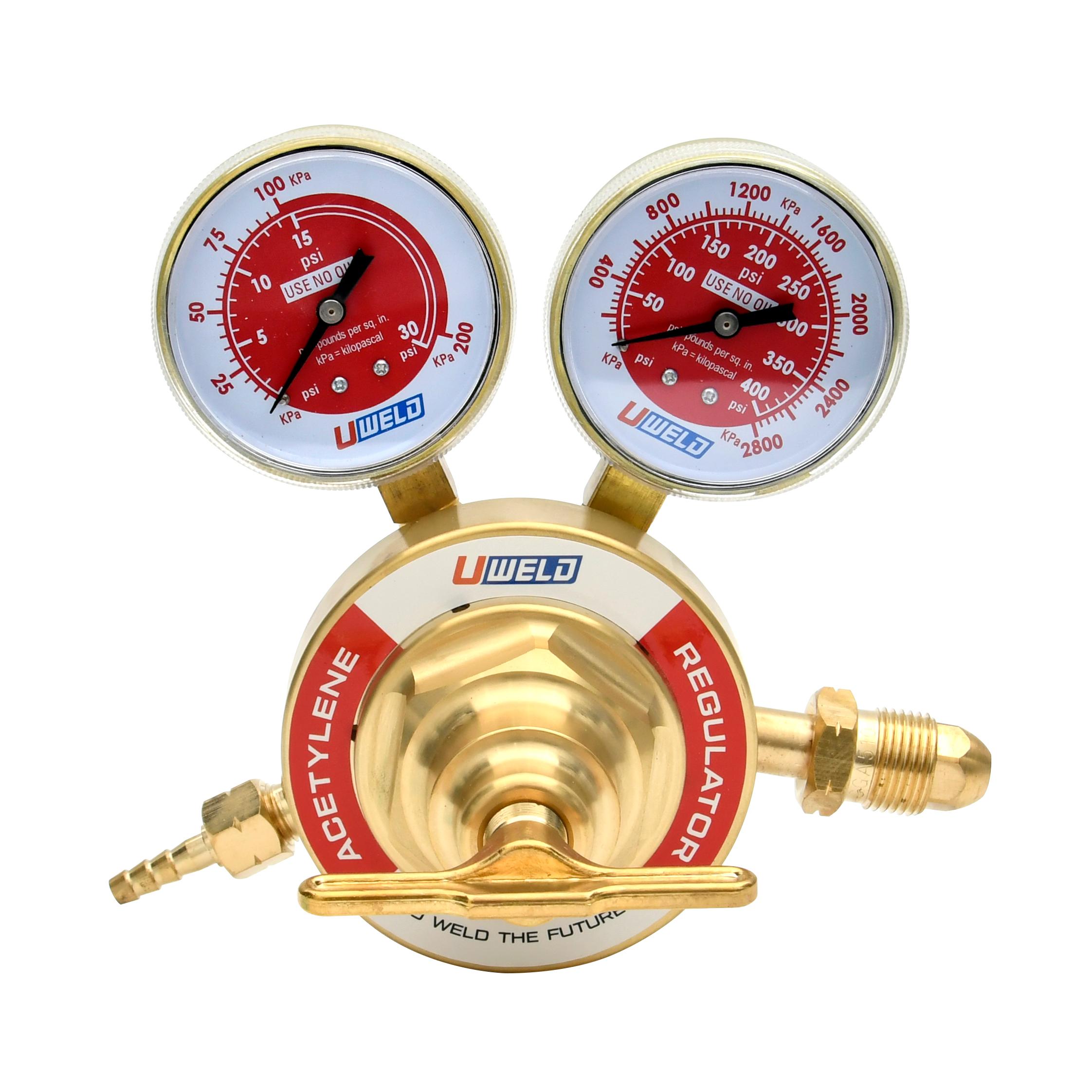 1C008-0001 ACE Heavy-Duty Acetylene Pressure Regulator CGA-510 | UWELD