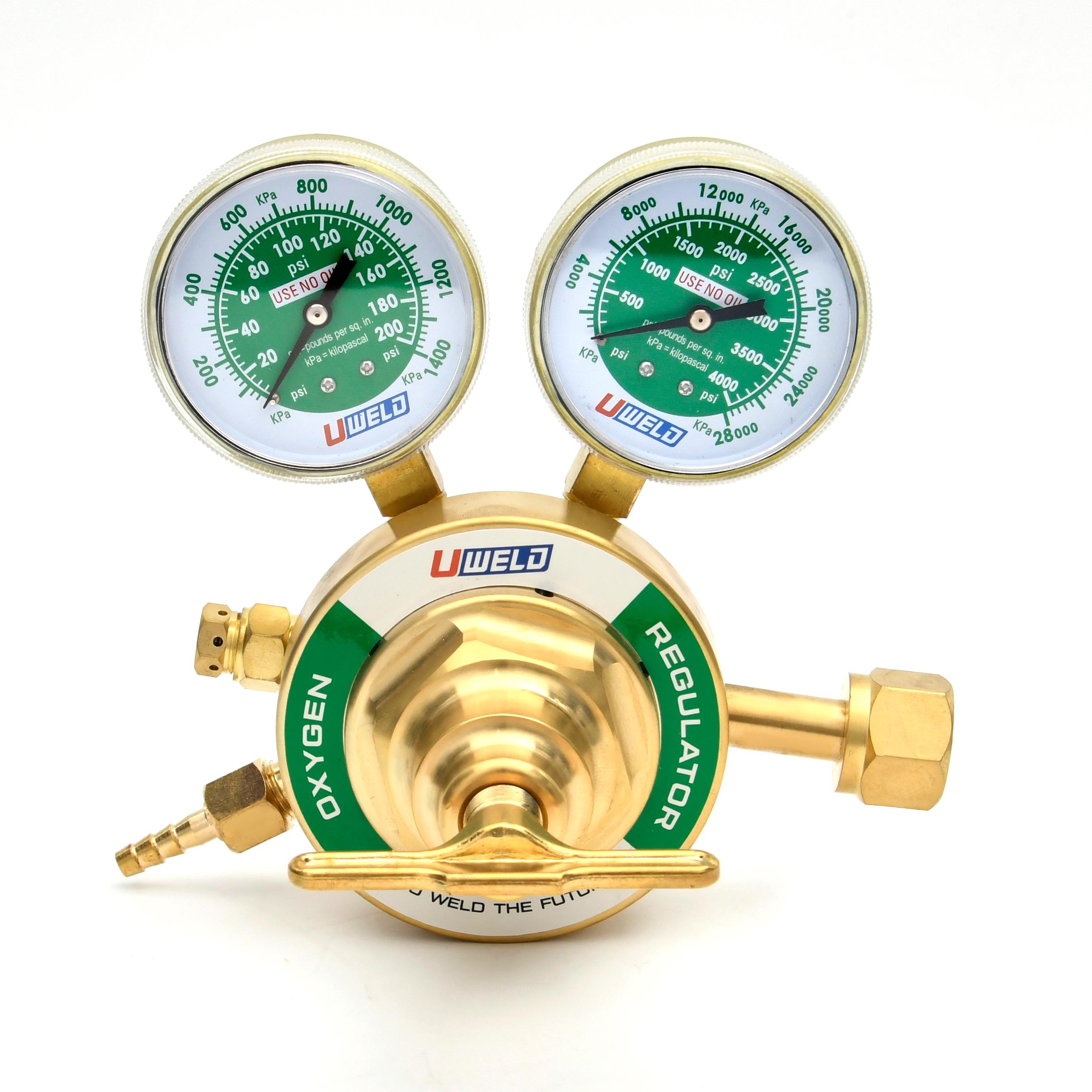Heavy Duty Oxygen Pressure Regulator Dual Gauge | UWELD