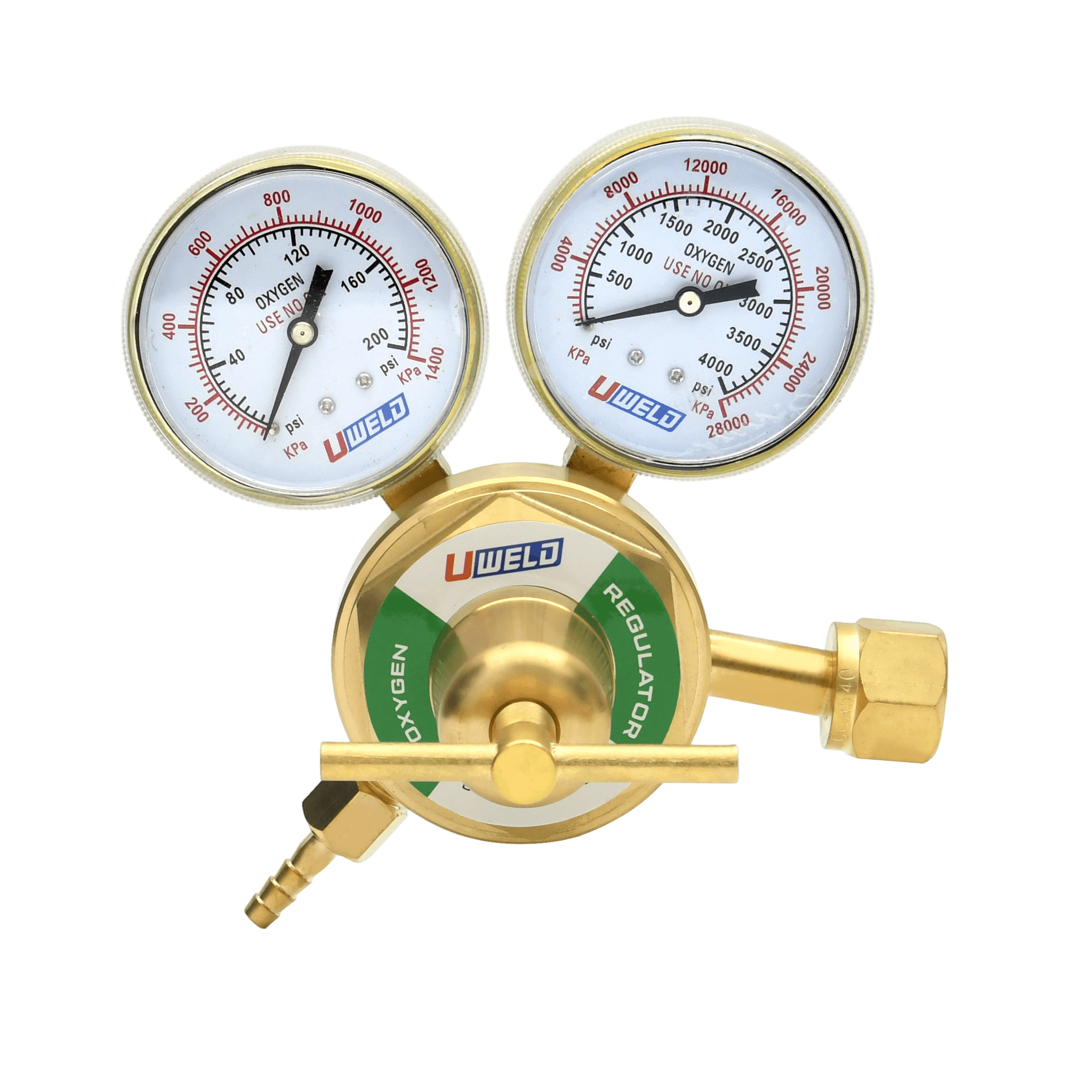 UW-1402 Medium Duty Oxygen Pressure Regulator Dual Gauge | UWELD