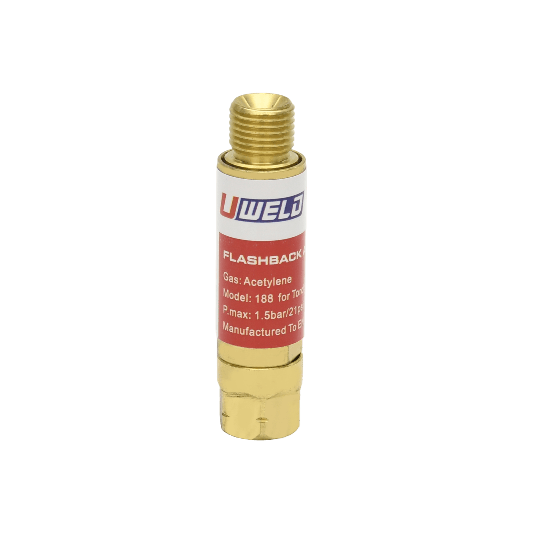 1C007-0001 L H188 Series Acetylene Flashback Arrestor for Torch | UWELD