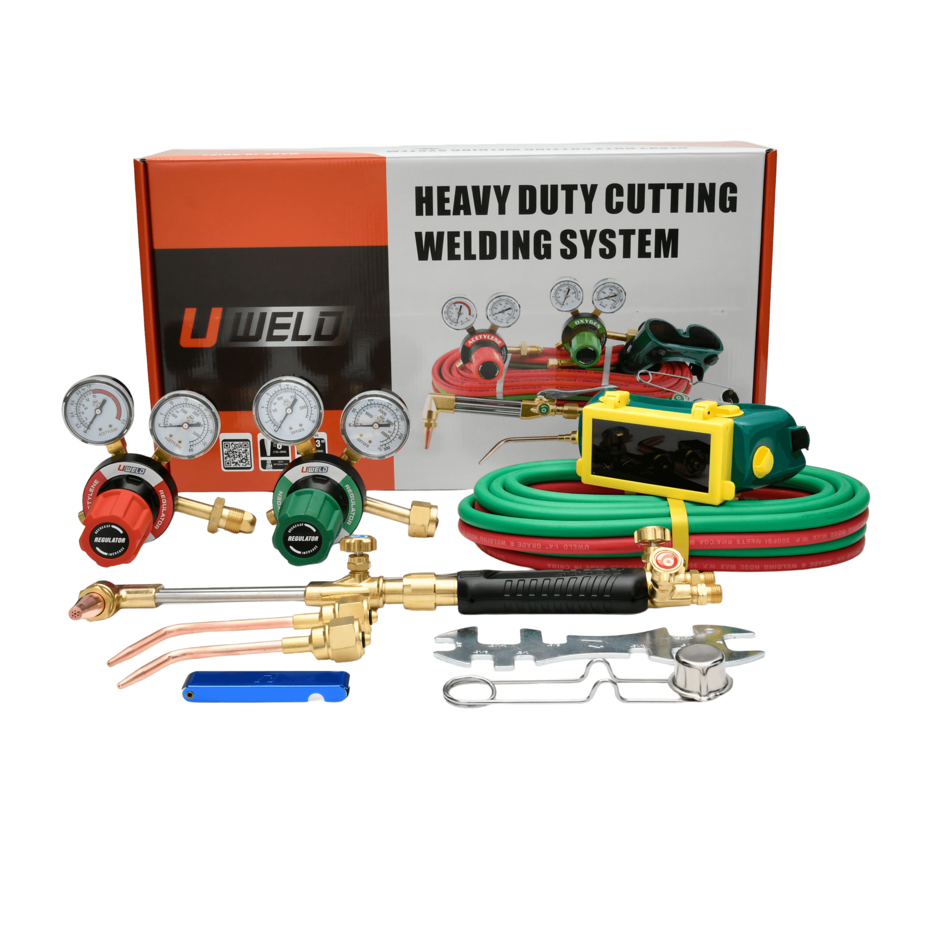 1C016-0035 Premium Steel Eagle Cutting and Welding Kit with Flashback Arrestors | UWELD
