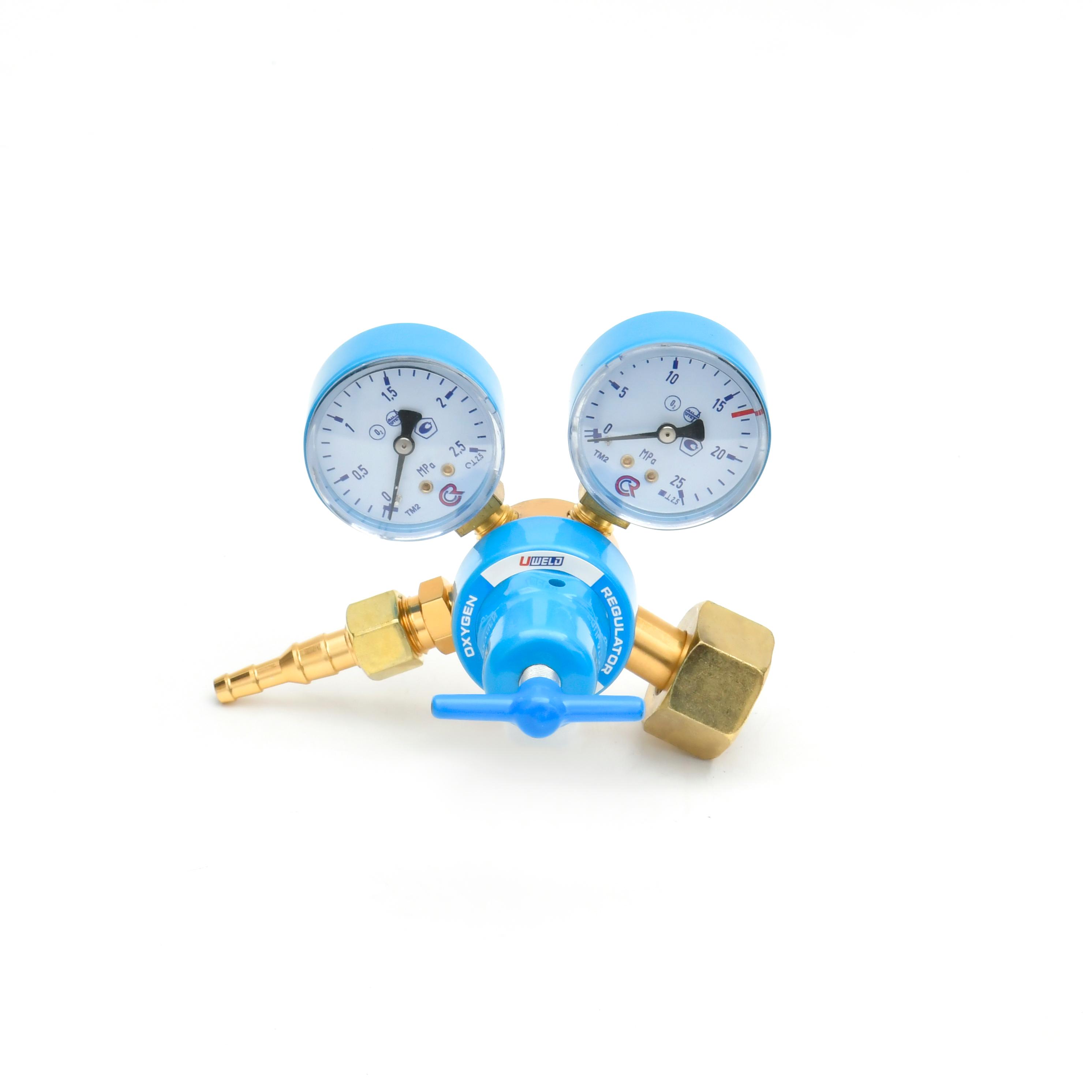 1C008-0037 MINI Oxygen Regulator Dual Gauges T Handle Gas Reducer | UWELD