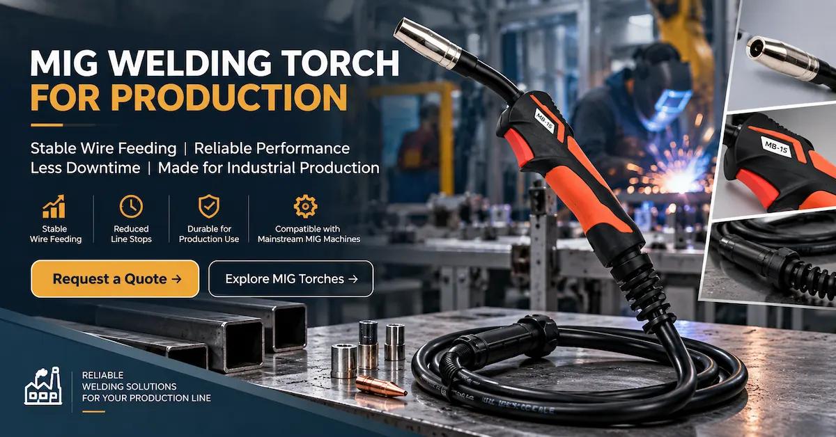 MIG Welding Torch for Production: How to Reduce Line Stops and Select the Right Torch
