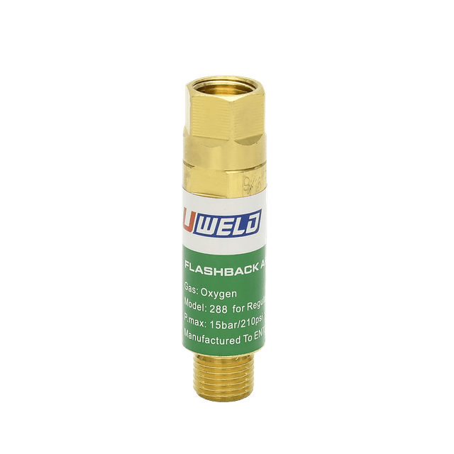 1C007-0002 R H288 Series Flashback Arrestor for Oxygen 3/8 Regulator | UWELD