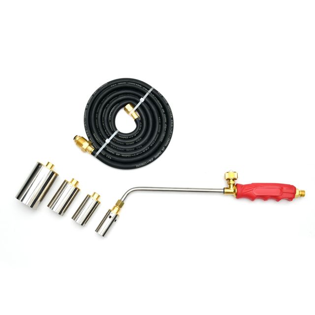 1C022-0069 Conjunto de tocha de aquecimento profissional com 4 bicos e mangueira de 2m | UWELD