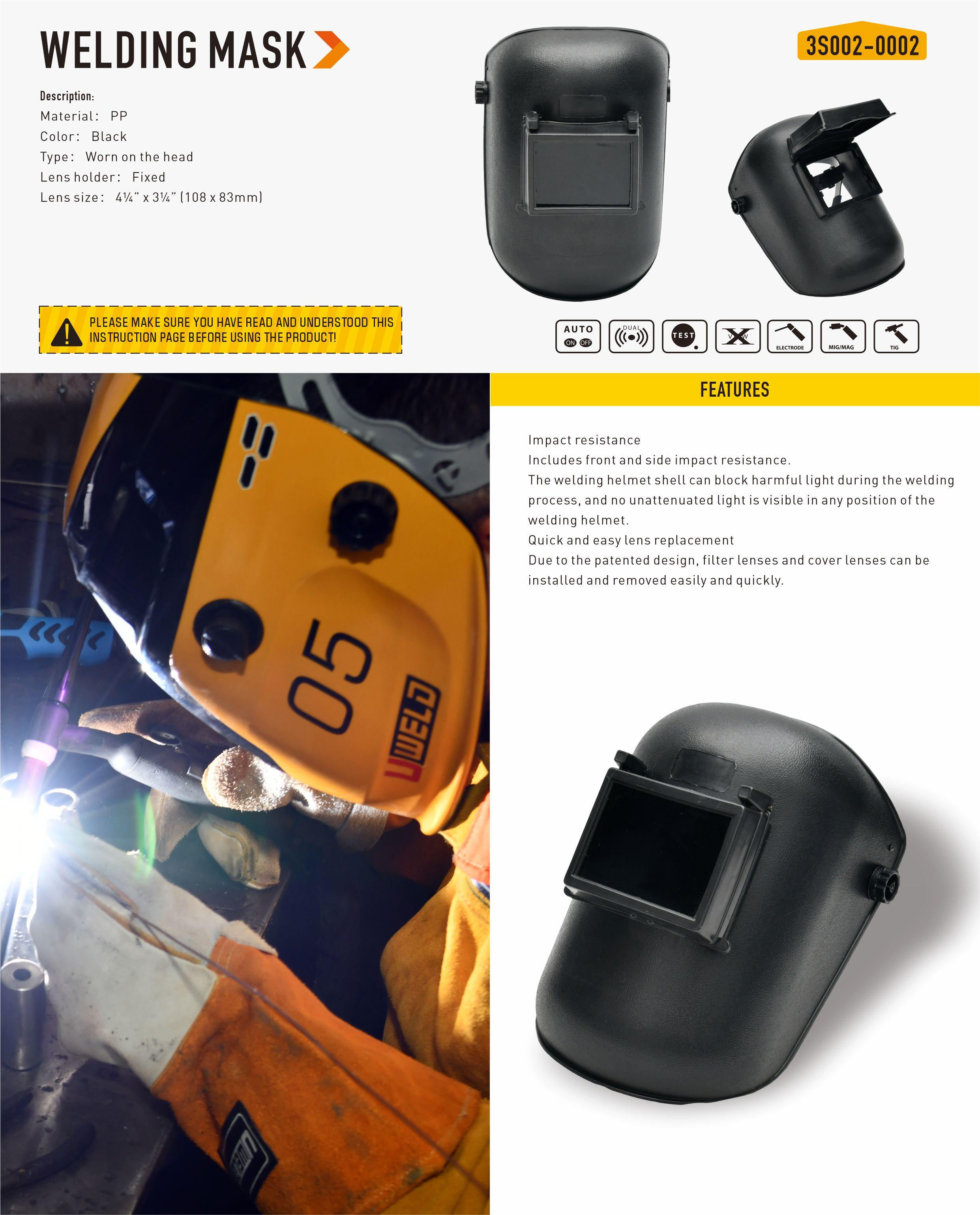 Casco ligero de soldadura de tubería