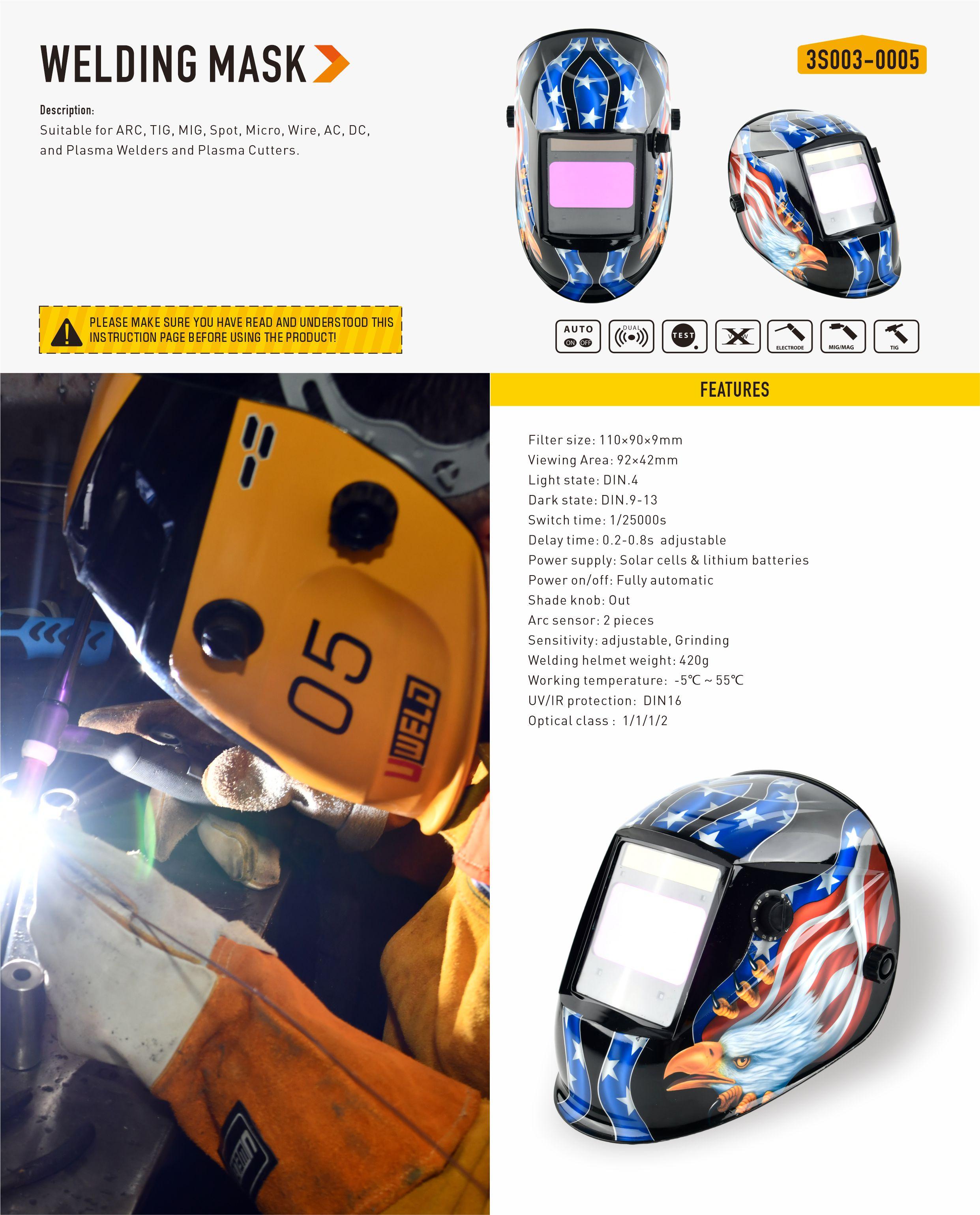Casque de soudure à assombrissement automatique GX-500S
